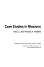 Case Studies in MissionsCase Studies in Missions